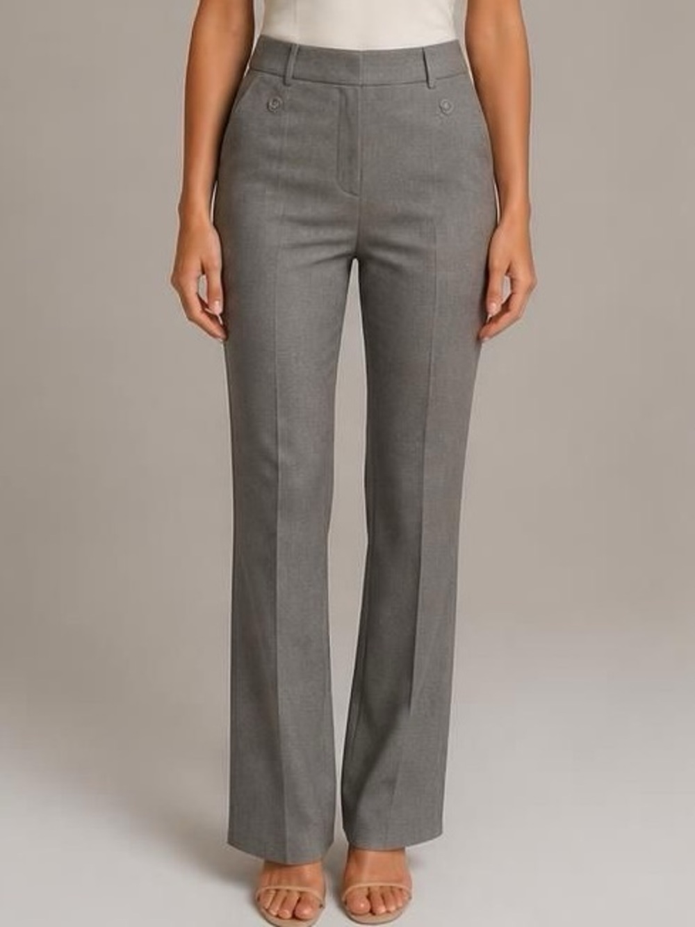 Fabiana Filippi Italian Wool Blend Dress Pants Grey Size 42 S Small Italy